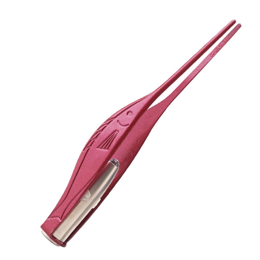 1pcs LED Flashlight Ear Pick Children Luminous Ear Spoon Ear Cleansing Tweezers No Irritation Swordfish Shape 3 Colors: Rose Red