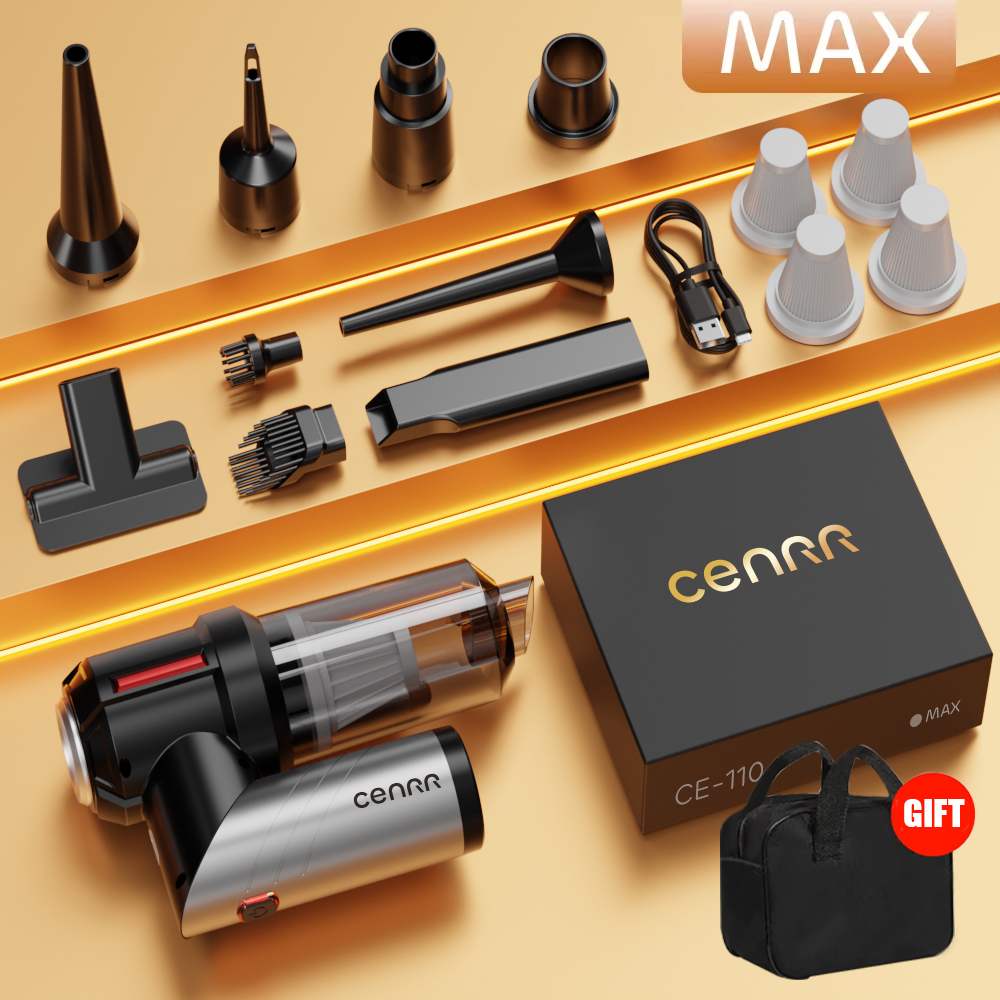CENRR 998000PA Car Vacuum Cleaner Powerful Mini Cordless Portable Vacuum Cleaner for Home Appliance Handheld Blower Car Cleaner: Blue