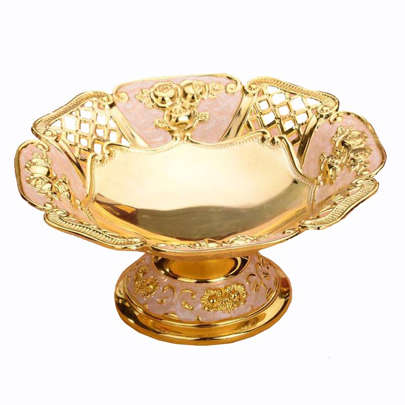 glänzend Nachtisch Platten und Obstschale Mit Griff Nachtisch Platte Süße Tablett Luxus Europäischen Platten Für Hochzeit Oder Party 17X17X9CM: Ursprünglich Titel