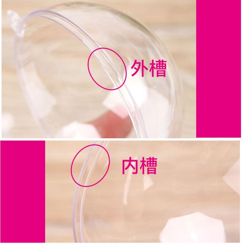 10pcs/lot Acrylic Transparent Hanging Balls Sphere Baubles For DIY Christmas Wedding Party Decoration Ornament