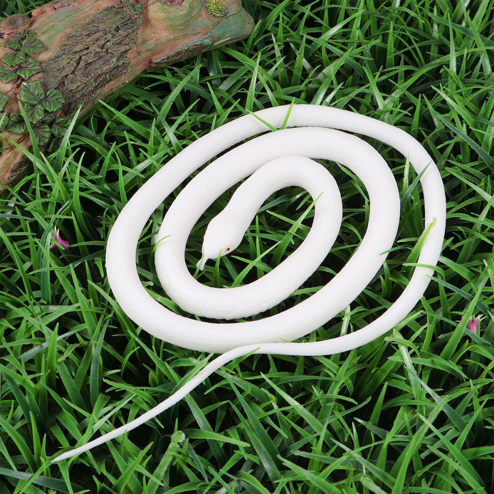 Nep Slang Speelgoed Simulatie Snake Realistische Snake Prank Prop Cosplay Props Lastig Speelgoed Voor Kids Kinderen (Wit): Default Title