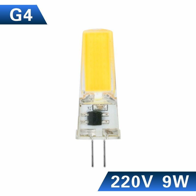 LARZI LED G4 G9 E14 ampoule ca/cc gradation 12V 220V 3W 6W 9W COB SMD LED lumières d'éclairage remplacer halogène projecteur lustre: G4 9W 220V / Cold white