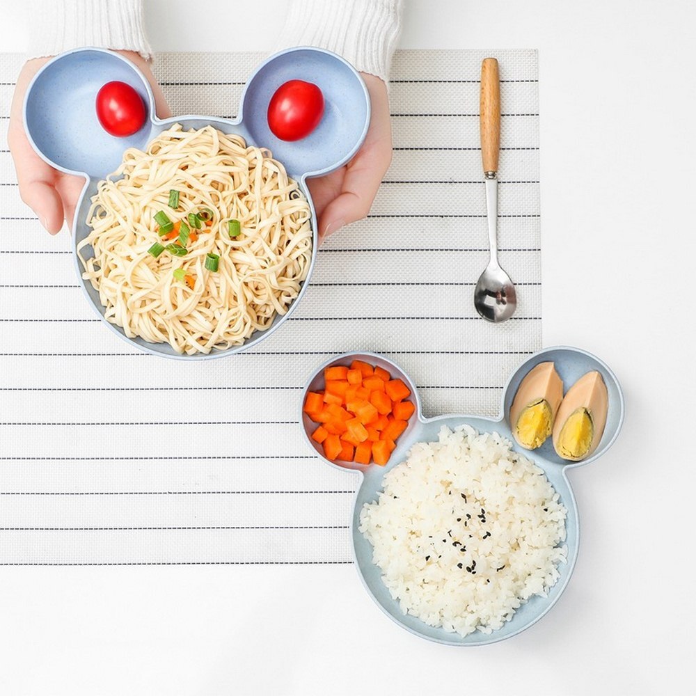 Baby tallrik servis barn skål delad barn tallrik söt porslin hushåll frukost middag tallrik barn tallrikar