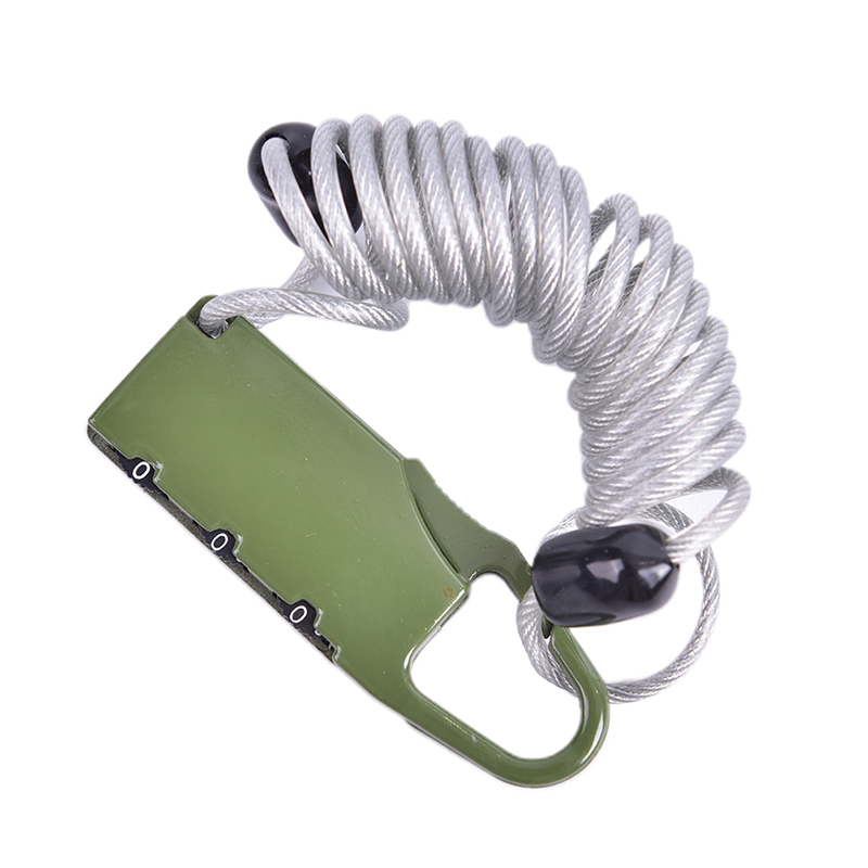 Bike Lock Spring Disc Cable Wire Security Lock Portable Spring Anti-theft Bicycle Code Lock Mini 3 Digits Combination Password