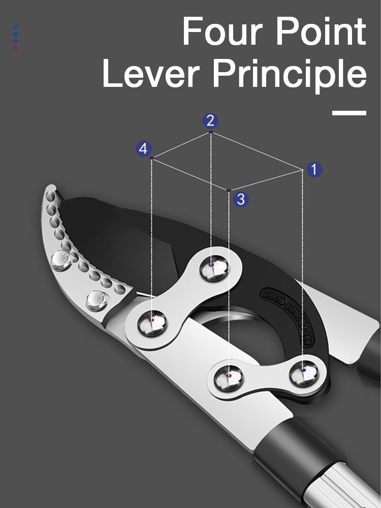 AI-ROAD Telescopic Long Pruning Scissor Hedge Anvil Shears Garden Tool Tree Branch Cutter Agriculture Hand Tool Ratchet Pruner