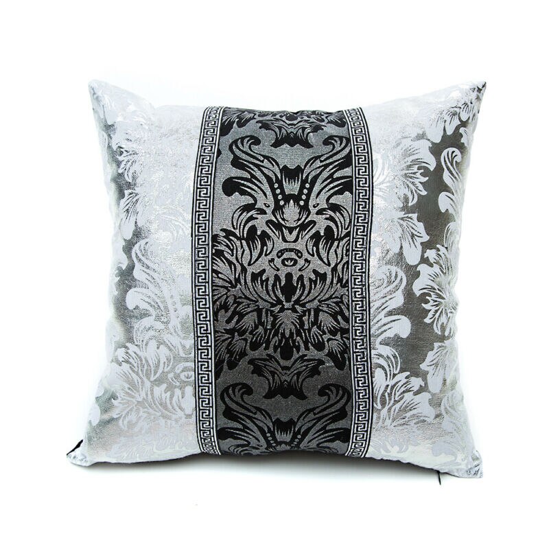 Gris noir jeter taie d'oreiller housse de coussin taie d'oreiller maison canapé décor impression taie d'oreiller