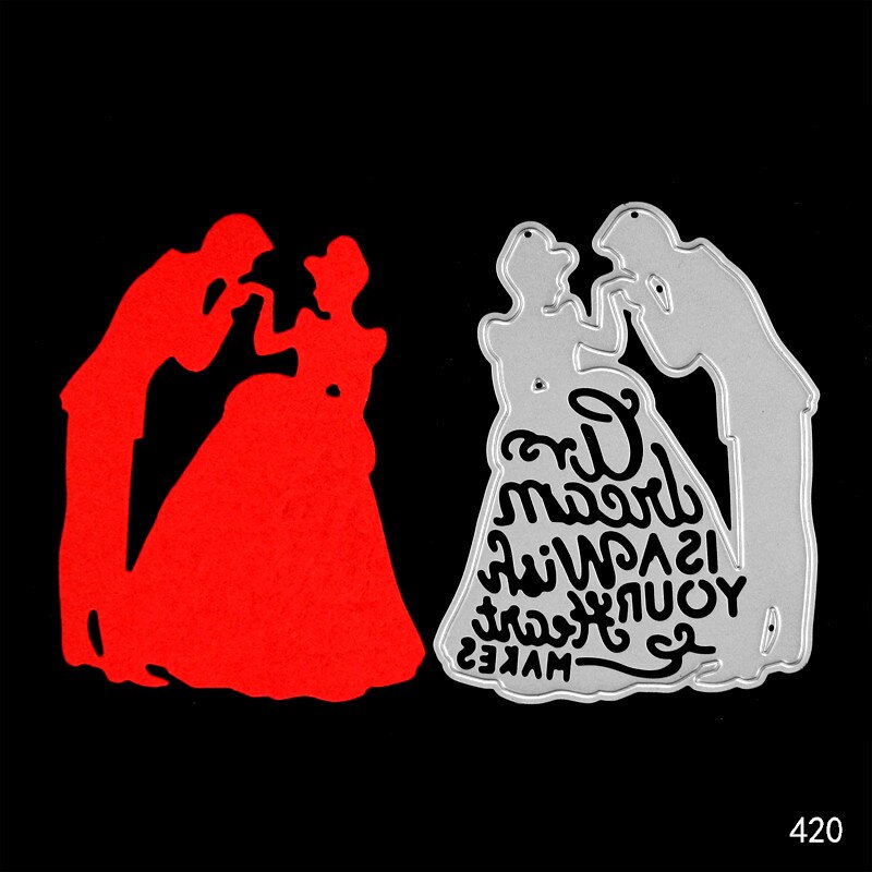 DIY Romantic Wedding Decoration cutting dies stencils embossing card for scrapbooking card album decorative metal crafts.: Dies-420