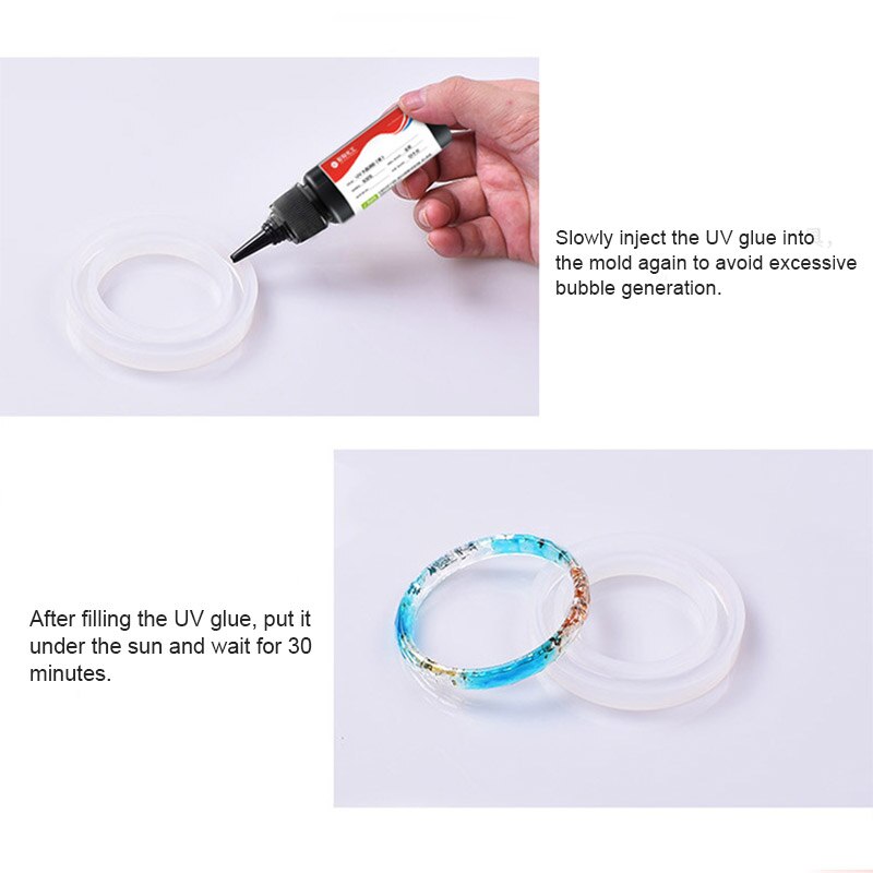 UV Resin Glue Ultraviolet Cure Gel Fast Curing Hard DIY for Jewelry Making Crafts BM88