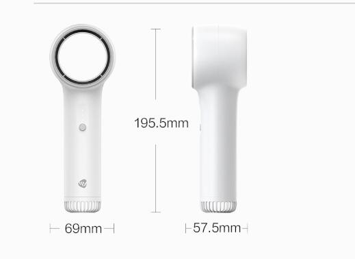 Xiaomi Weiyuan Handheld Blattloser Fan Blattloser Sicherheits Starke Wind Geräuscharm SchöNe Und Tragbare Schaufel Auto Reise Verwenden Fans