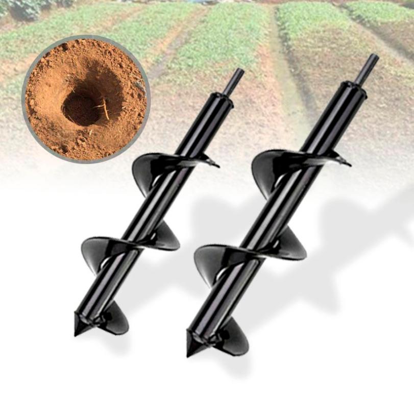 1pcs Garden Auger Planter Spiral Drill Bit Flower Planting Hole Digger Ground Drill for Yard Fence Gardening Bedding Planting