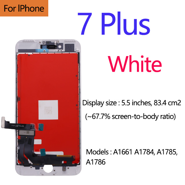 AAA+++ für iPhone 5 5s 5c 6 7 LCD Anzeige Touchscreen für 6s 7 8 Plus SE 100 % nagelneu LCD Digitizer gehärtet +: rot ASCHE