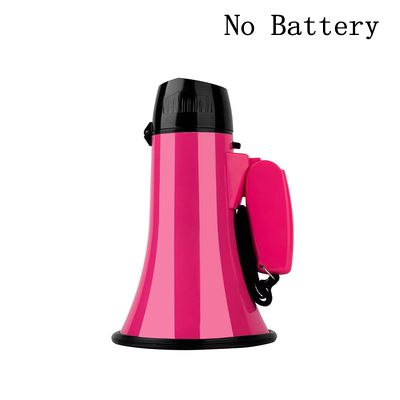 High Power 25 Watt Portable Megaphone Speaker Bullhorn Voice And Siren/Alarm Modes With Volume Control And Strap: NO battery-Pink