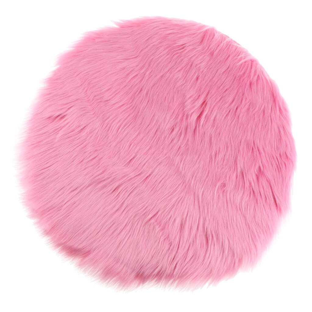 Luxe Faux Fur Schapenvacht Tapijt, Ronde Met Dikke Stapel, Machine Wasbaar, Soft & Stijlvolle Home Decor: Roze