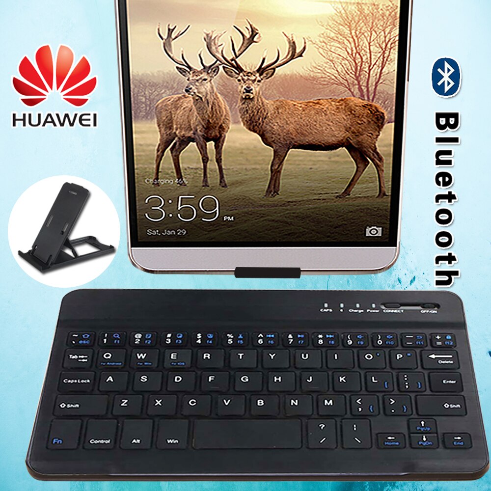 Teclado portátil inalámbrico con Bluetooth para tableta Huawei Honor Note 8/Play 7,0 &quot;/Tab 5/MediaPad 7/X1/X2/M1/M2/M3/T1/T2