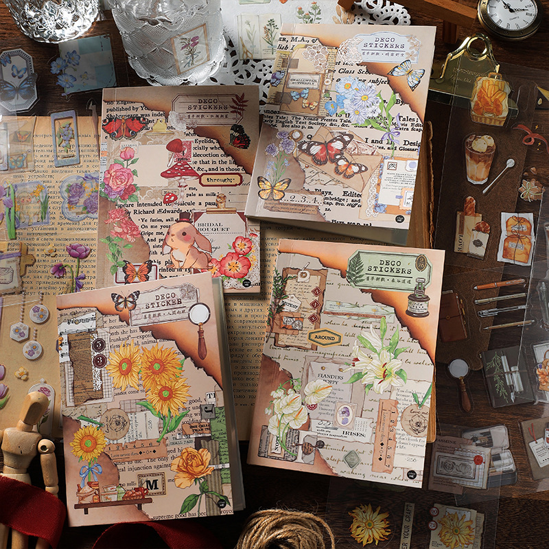 20 szt. Naklejki robić scrapbookingu książki w stylu klasyczny klej dekoracyjny Diy album robić scrapbookingu ręcznie robiony dziennik śmieci