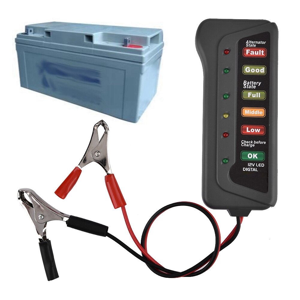 12V Car Motorcycle Battery Load Tester Analyzer Alternator Cranking Check Car Repair Inspection Tools