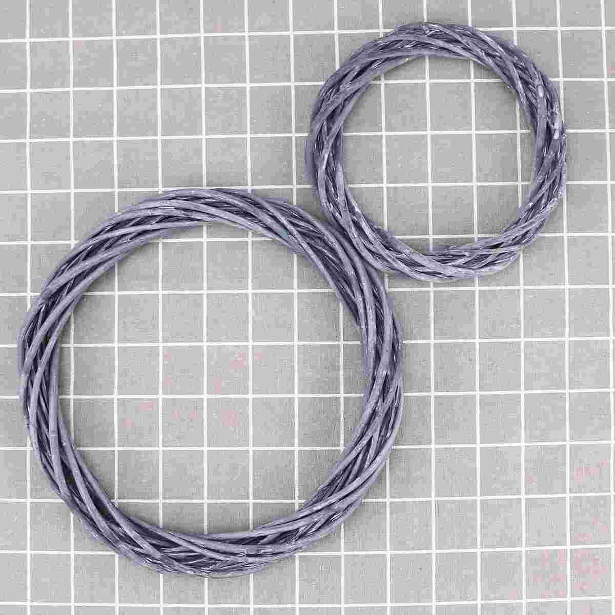 Grapevine Wreath Vine Branch Wreath Decorative Wooden Twig for Craft Decor Door House(Dia 20cm Black)