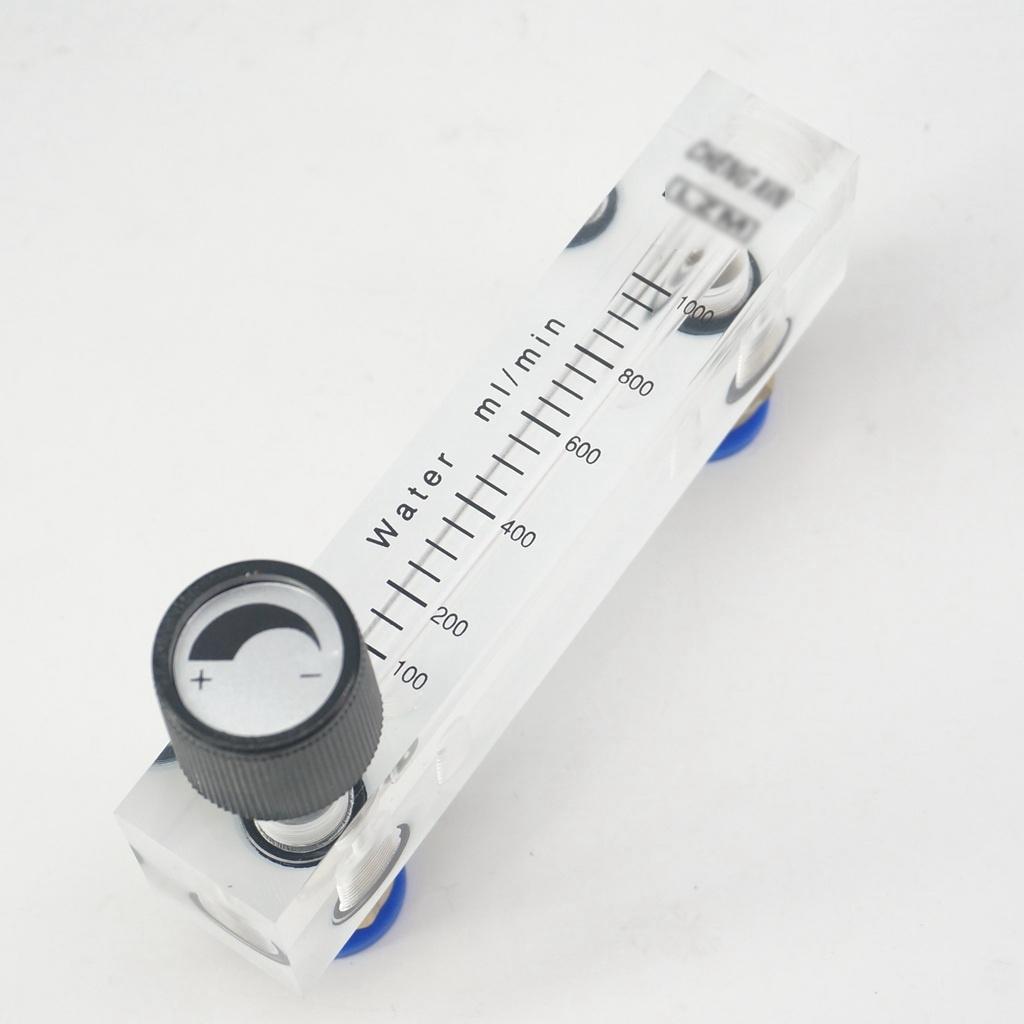 100-1000ml/ min lzm -6t akryl panel vand væske flowmåler rotameter med kontrol ventil push in fit 10mm rør