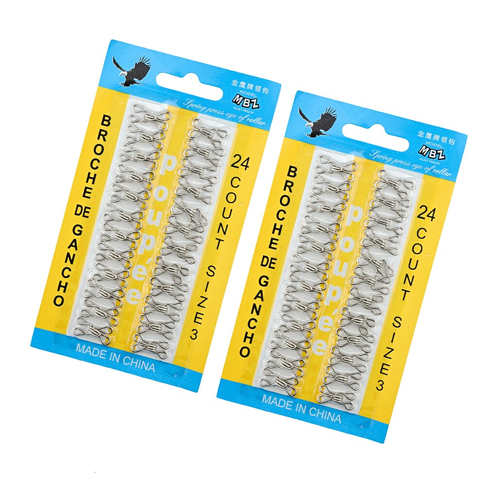 48Pcs Metal Buckle Button Shirt Hook and Eye Fastener for Dress/Corset/Collar/Bag Wraps Quilt/Shirt Sewing Accessories: silver 10mm