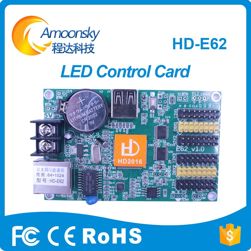 programmable led signs led scrolling display controller hd-e62