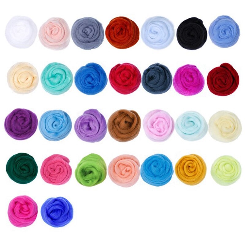 70 Color Wool Roving Felt Wool Yarn Roving Roving Wool Needle Felt Wool Fibre Wool