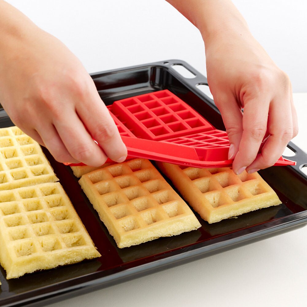 DIY Waffle Mould Model Unstick Kitchen Cake Making Baking Pastry Tool Food-Grade Silicone Waffle Mold Non-stick