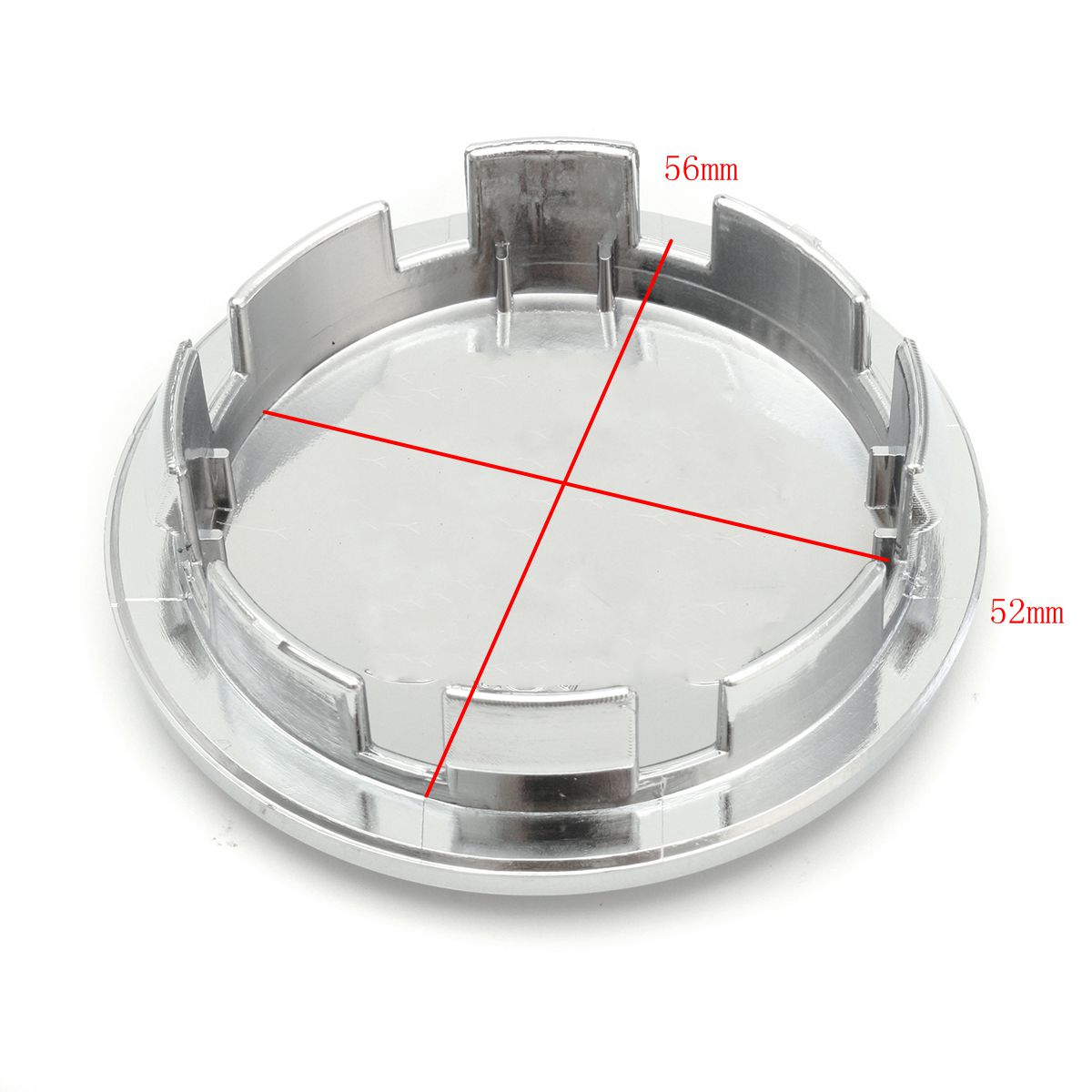 4 Stuks 65Mm Auto Wiel Center Hub Caps Universele Velg Cap Cover Chrome
