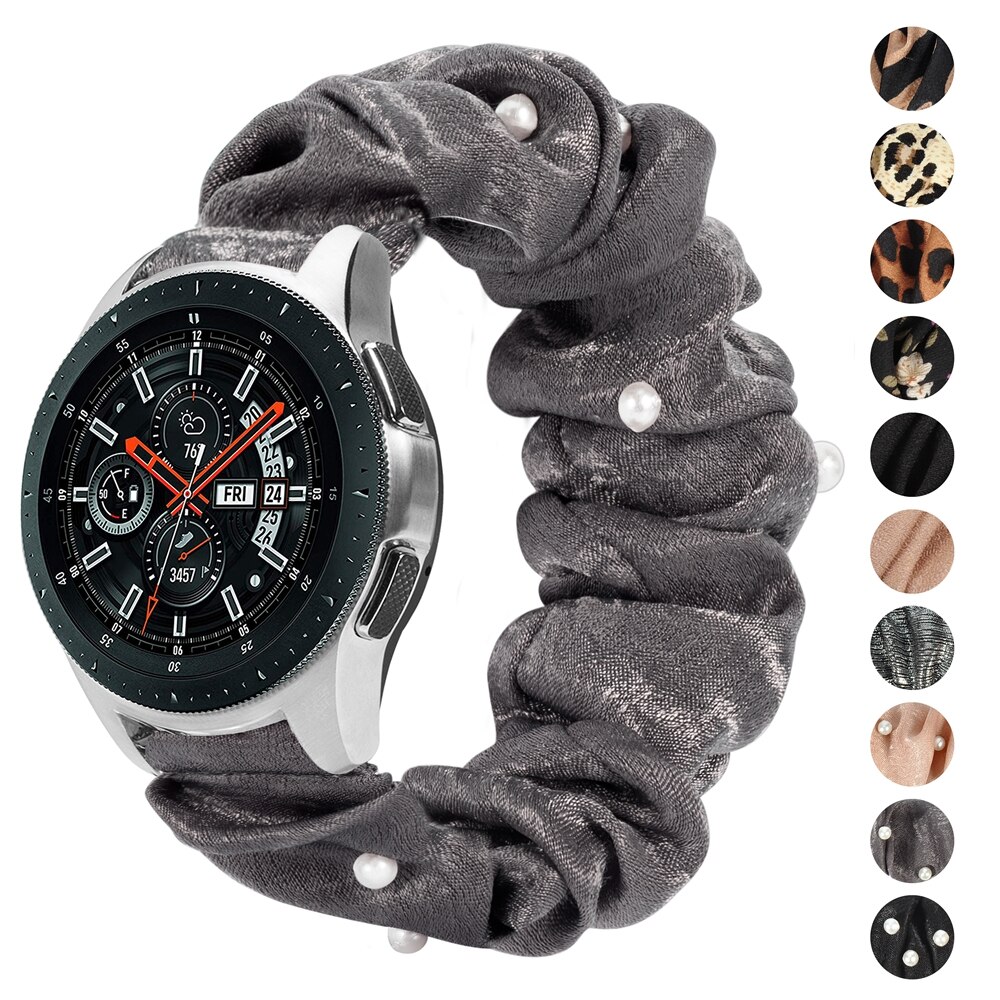 Toyouths trykt stofbånd til samsung galaxy ur 3 42mm aktive 40mm kvinder fritid elastisk rem 20mm til aktive 2 40mm 44mm: Pegy / Lille 4.7-6.7 tommer