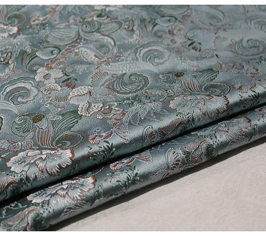 75x100cm tela de brocado Jacquard metálico de estilo japonés importada, tela teñida de hilo de Jacquard 3D para tapicería de vestido de abrigo