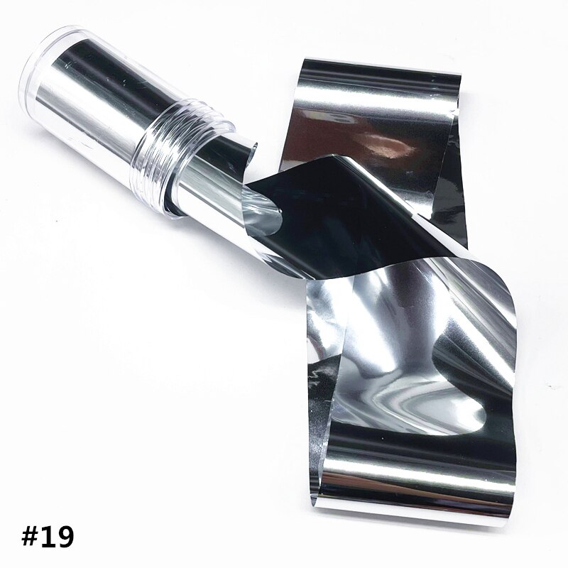 Aurora lámina de cristal para uñas, película adhesiva de celofán, de tendencia de uñas coreanas, cubo de hielo, decoración DIY, 100cm/botella: 19