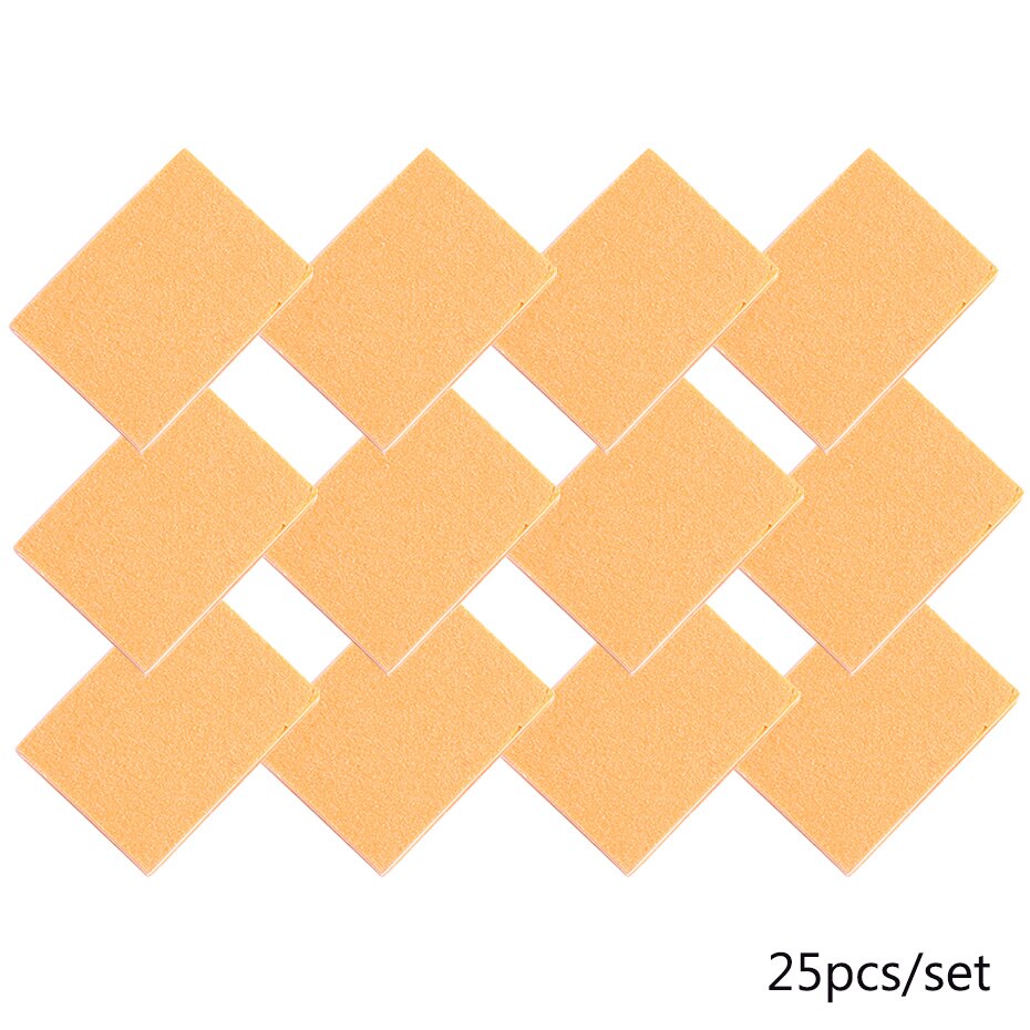 Esponjas para uñas, limas de uñas de doble cara, 25/50 de grano, Mini bloques de pulido para pedicura, herramientas de lijado, manicura #100/180-1, 1824 Uds.: 25pcs-Orange