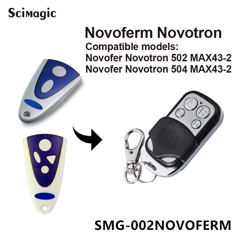 Til novoferm novotron 502 max 43-2 mini-novotron 522 mini-novotron 524 garageport fjernbetjening 433 mhz rullende kode miniåbner