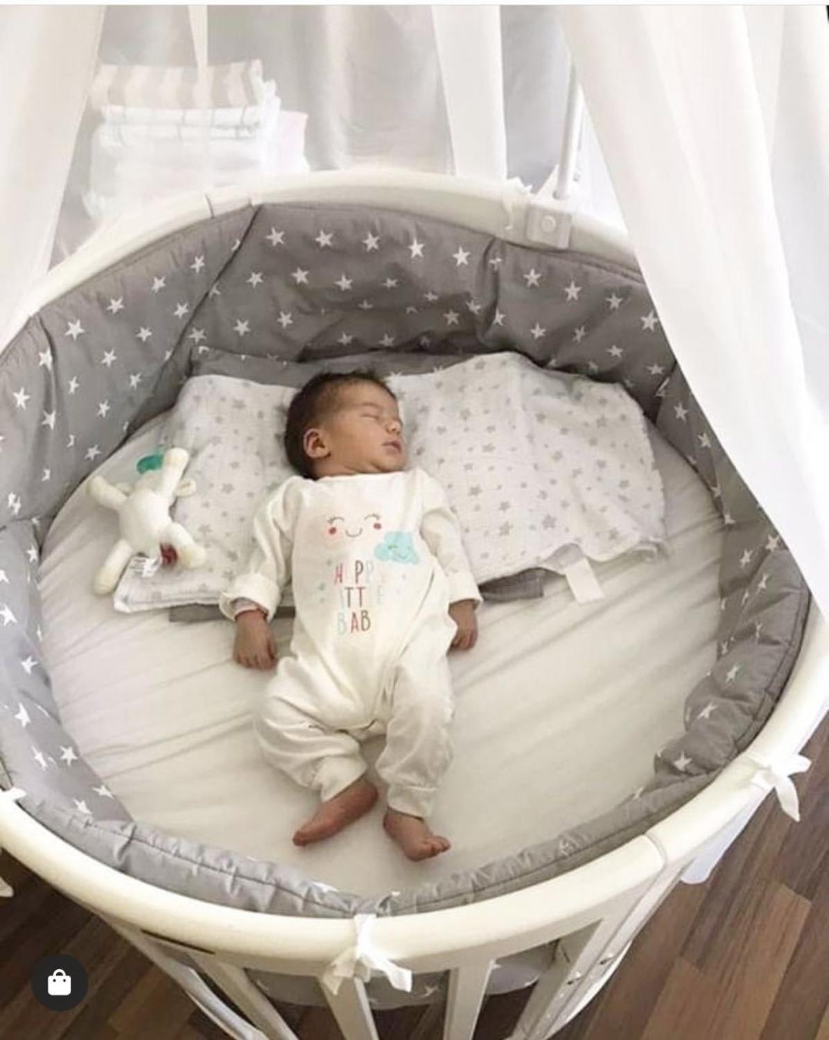 Baby seng kofanger bomuld dobbelt-sider bruge et stykke krybbe omkring pude barneseng beskytter puder nyfødte spædbarn værelse indretning seng hegn