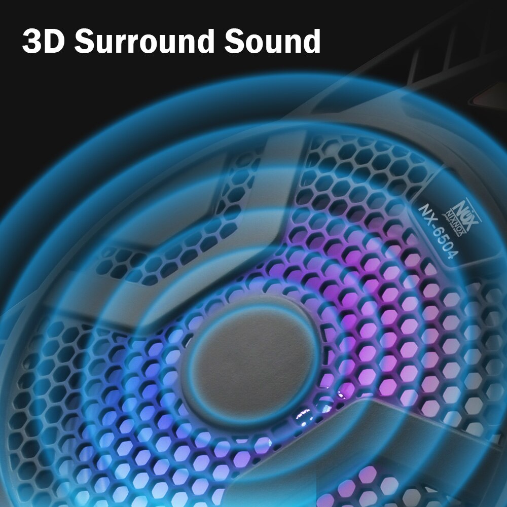 Portable Outdoor Bluetooth Speaker Wireless Stereo Bass Speakers FM Radio TF Card Music Player with Microphone LED Light