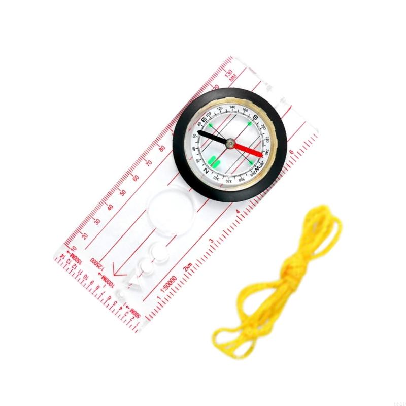 920L Orientation Compasses, Hiking Navigation Map Scale Ruler Compasses, Multifunctional Magnifier Compasses for Map Reading