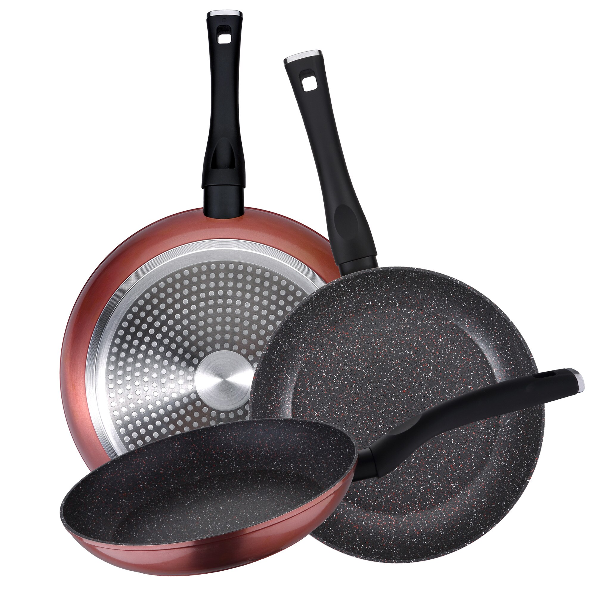 San Ignacio Set Van Pannen (20,24,28Cm) Smeedijzeren Aluminium Geschikt Voor Alle Soorten Venus Collectie