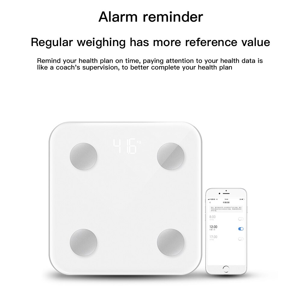 Bluetooth Scale Floor Bathroom Scale Smart Backlit Display Scale Balance Body Weight Fat Water Muscle Mass Composition Analyzer