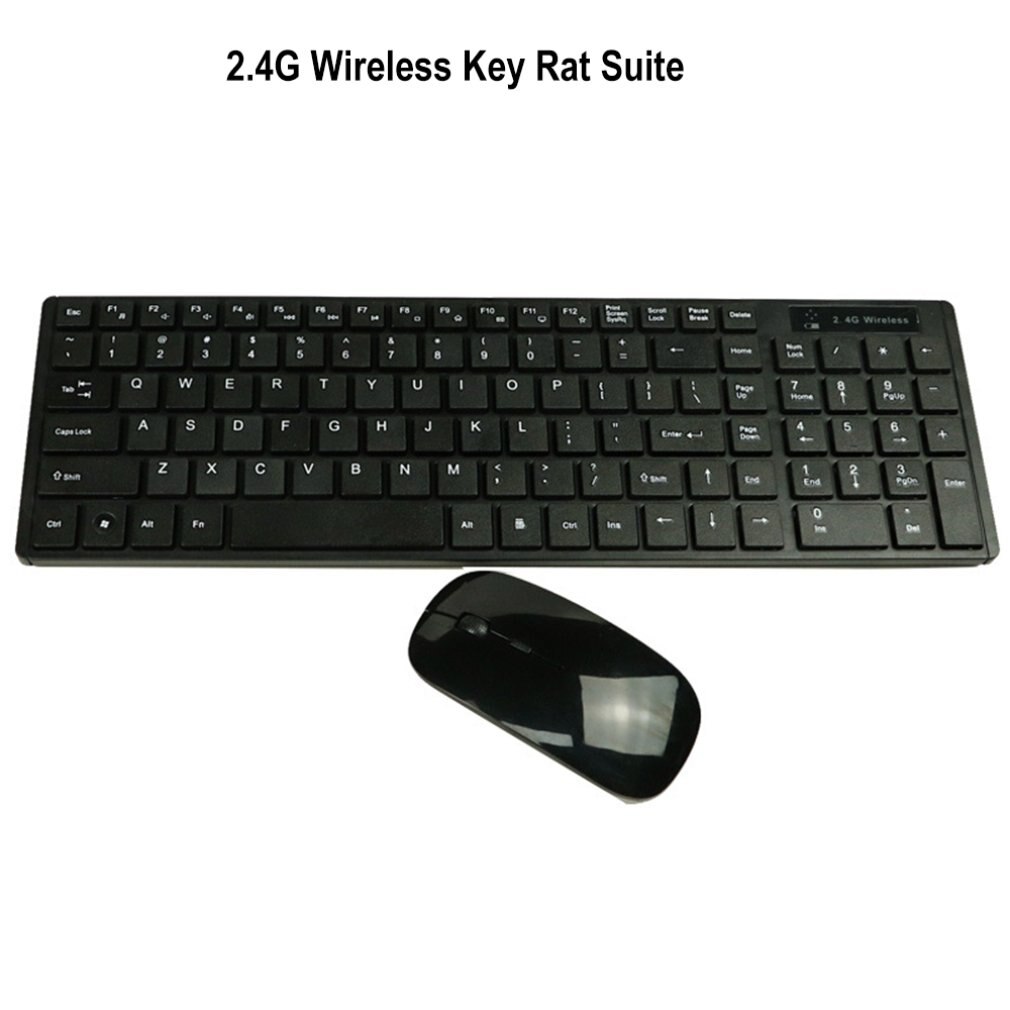 2.4G Ultra-Thin Flat-Panel Wireless Keyboard And Mouse Set Optical Keyboard And Mouse Office Dedicated: Default Title