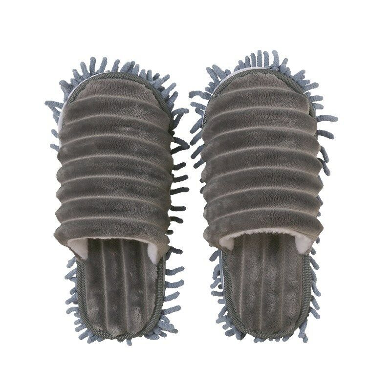 Zapatillas lavables de vellón Coral para el hogar, mopa para perezosos, zapatos para pies, suelo lavable, pulido, limpieza rápida, uso doméstico: A2 / L