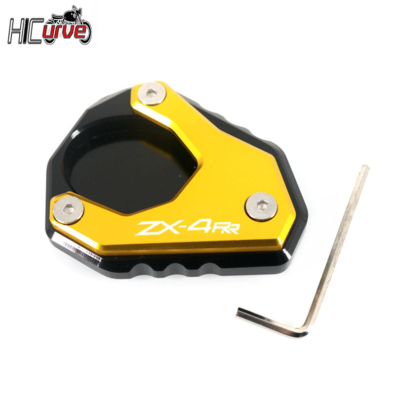 Motorfiets Kickstand Voet Zijstandaard Extension Pad Ondersteuning Plaat Vergroten Fit Voor ZX-4R ZX-4RR ZX4R ZX4RR ZX 4R 4RR 2023 2024: groen