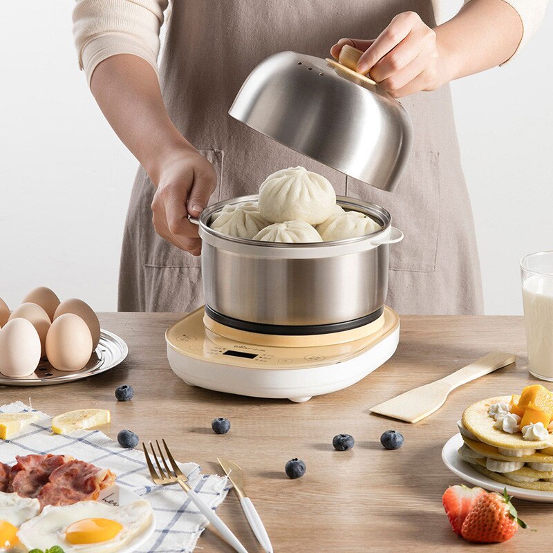 Household Electric Egg Steamer Bun Cooker Stainless Steel Omelette Steamer Appointment Breakfast Steamer Machine ZDQ-A14E6