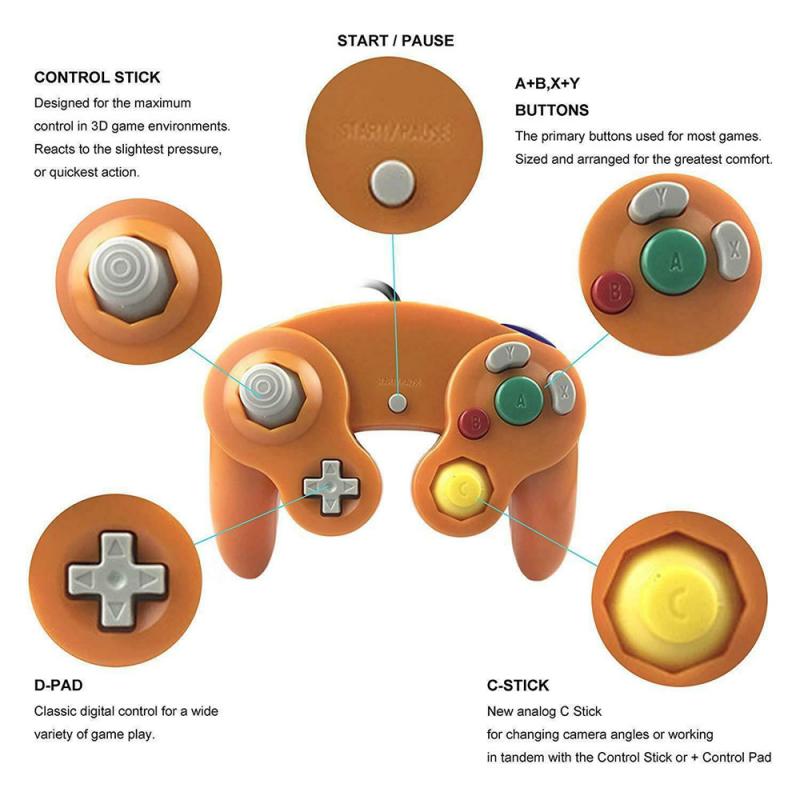 Bedrade Controller Gamepad Ergonomische Draagbare Comfortabele Precieze Controle Gamepad Voor Nintendo Gamecube/Wii U