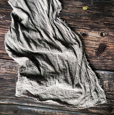 45x65cm Pleated Textured Linen Cotton Cloth Food Baked Bread Tabletop Shooting Photography Photo Background Props Accessories: Gray