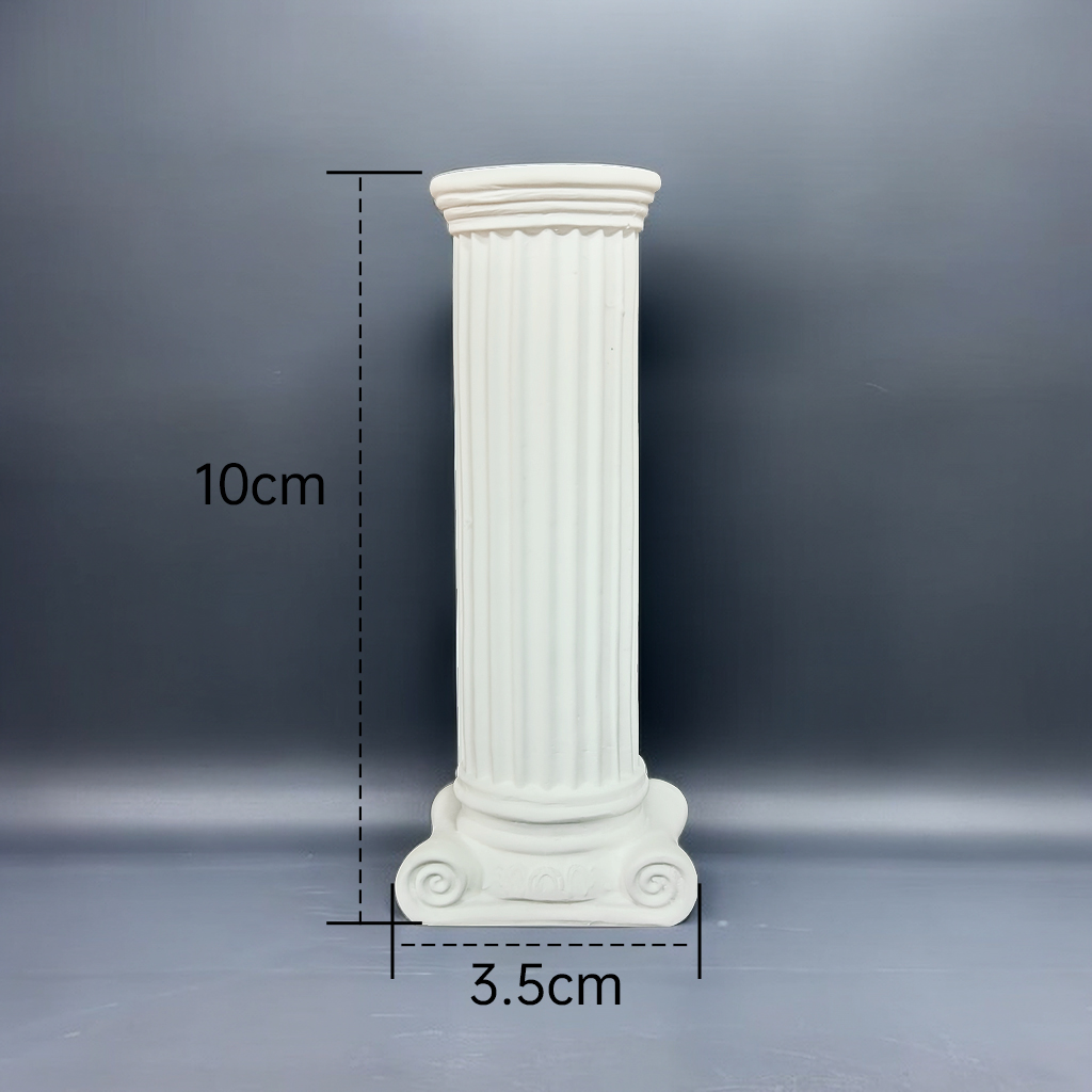 Pilar romano Doric, decoración nórdica de yeso, Mini candelabro de Pilar de yeso para el hogar, pintura de fotografía con sentido de atmósfera