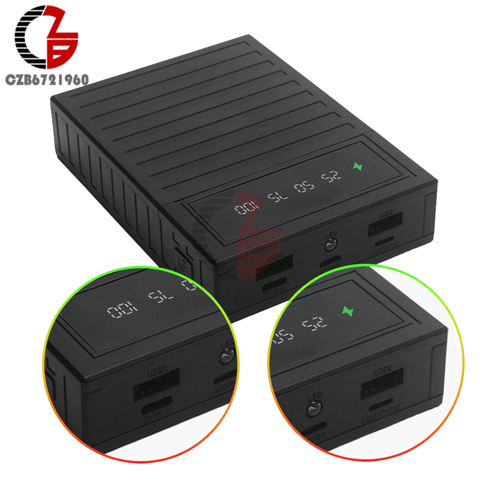 4 * 18650 Battery Holder Solderless Power Bank Cover DIY Battery Box Removable Power Supply Housing 18650 Battery Storage Box