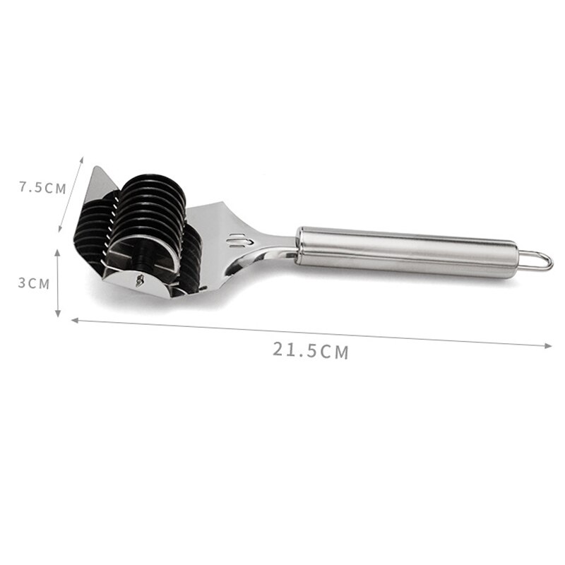 Máquina de prensado con Mango antideslizante, Cortador Manual de fideos, trituradora de rodillo para cortar masa, suministros de cocina de acero inoxidable