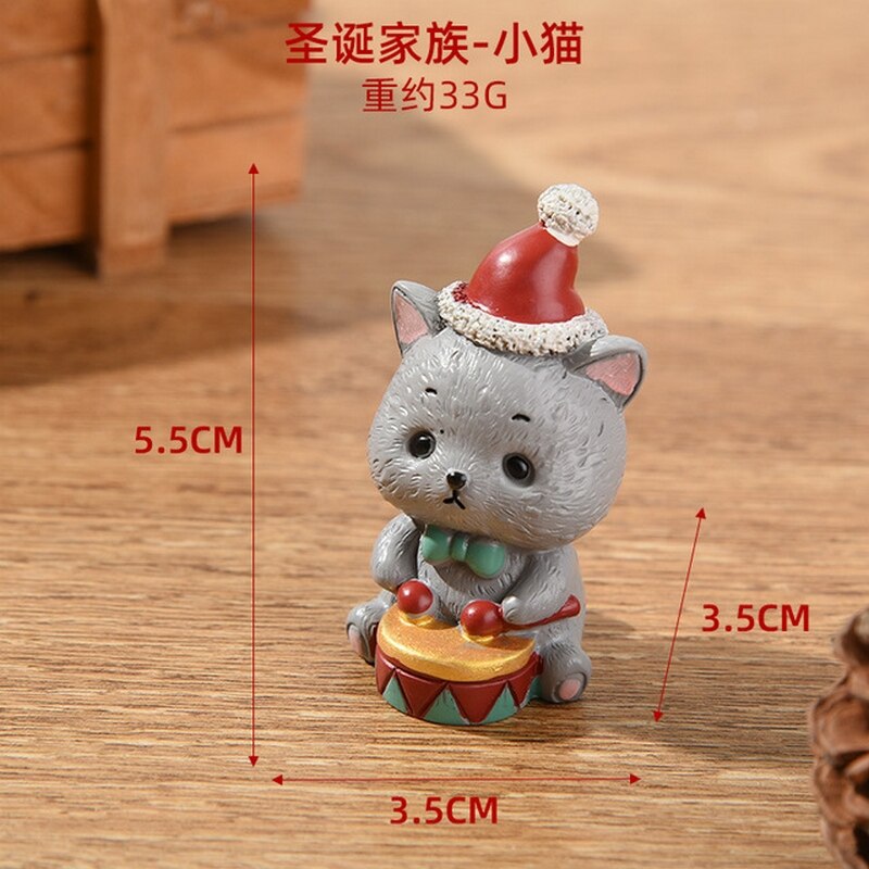 1PC Miniatur Harz Schmücken Harz Mini Figur Weihnachten Santa Claus Harz Spielzeug DIY Garten Ornament Handwerk Kinder Spielzeug: Type 5