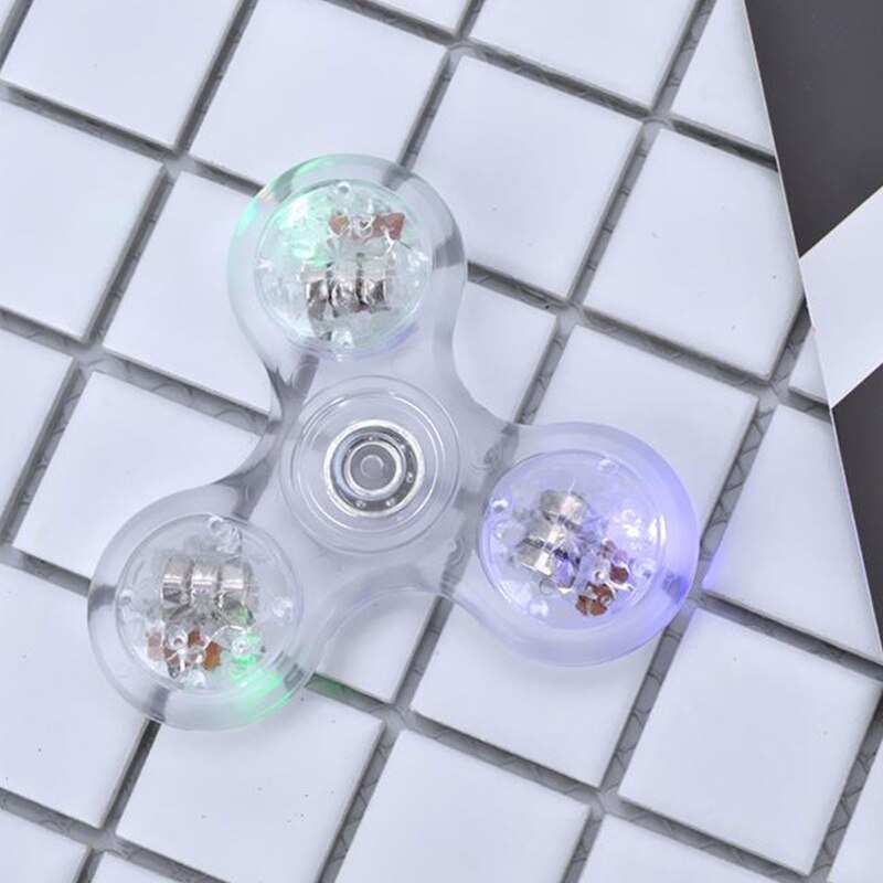 Led Licht Fidget Spinner, Regenboog Fidget Speelgoed Licht Vinger Hand Spinner Voor Kids Volwassenen G99C