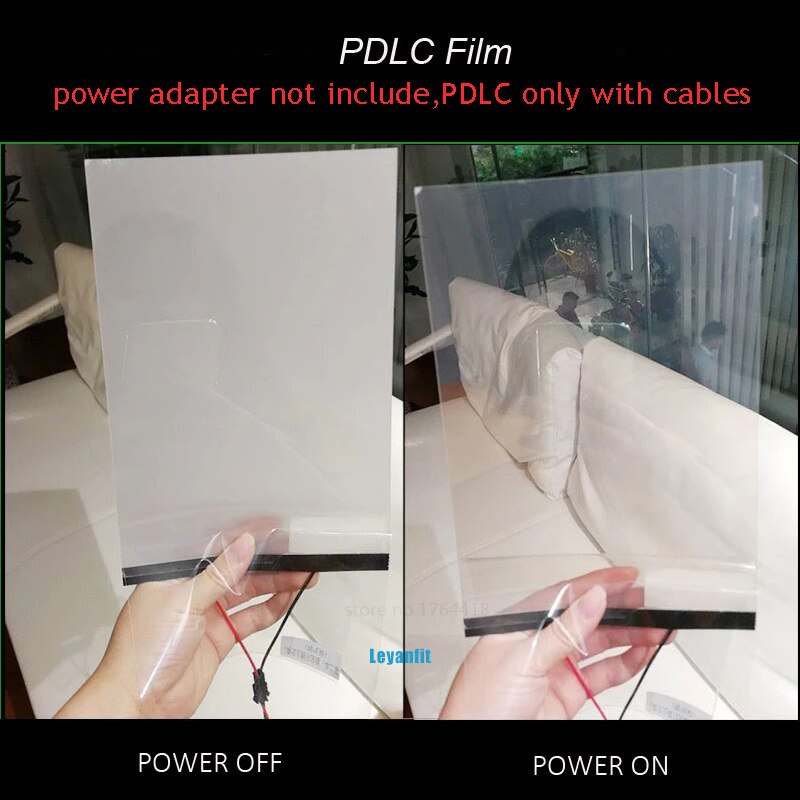 25 * 25 cm pdlc Film Automobile Film Privacy Building window Glass Intelligent Film pdlc Magic switchable transparent Sample size for Testing: White