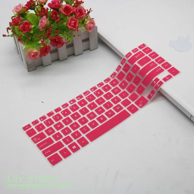 15.6 -tommers silikontastaturbeskytter huddekselbeskyttelse for asus zenbook pro 15 ux580ge ux580gd ux580 ge gd: Rosa